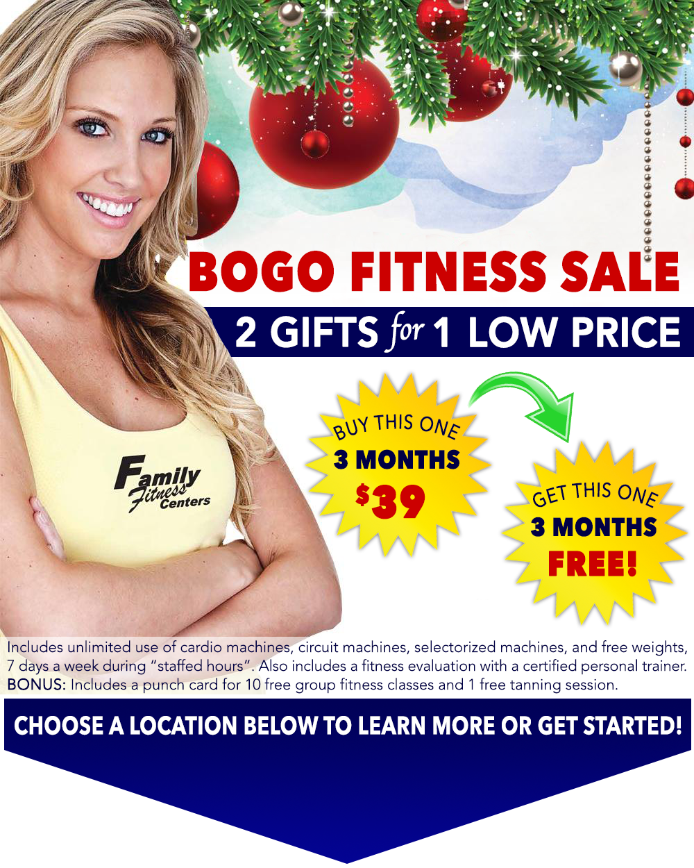 Family Fitness Holiday Fitness BOGO Sale